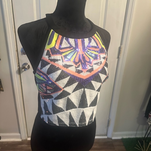 Colorful Sequin Patterned Top - Picture 2 of 3